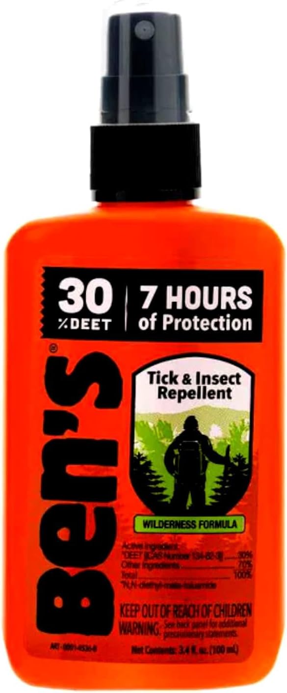 Ben's 30% DEET Mosquito, Tick and Insect Repellent, 3.4 Ounce Pump