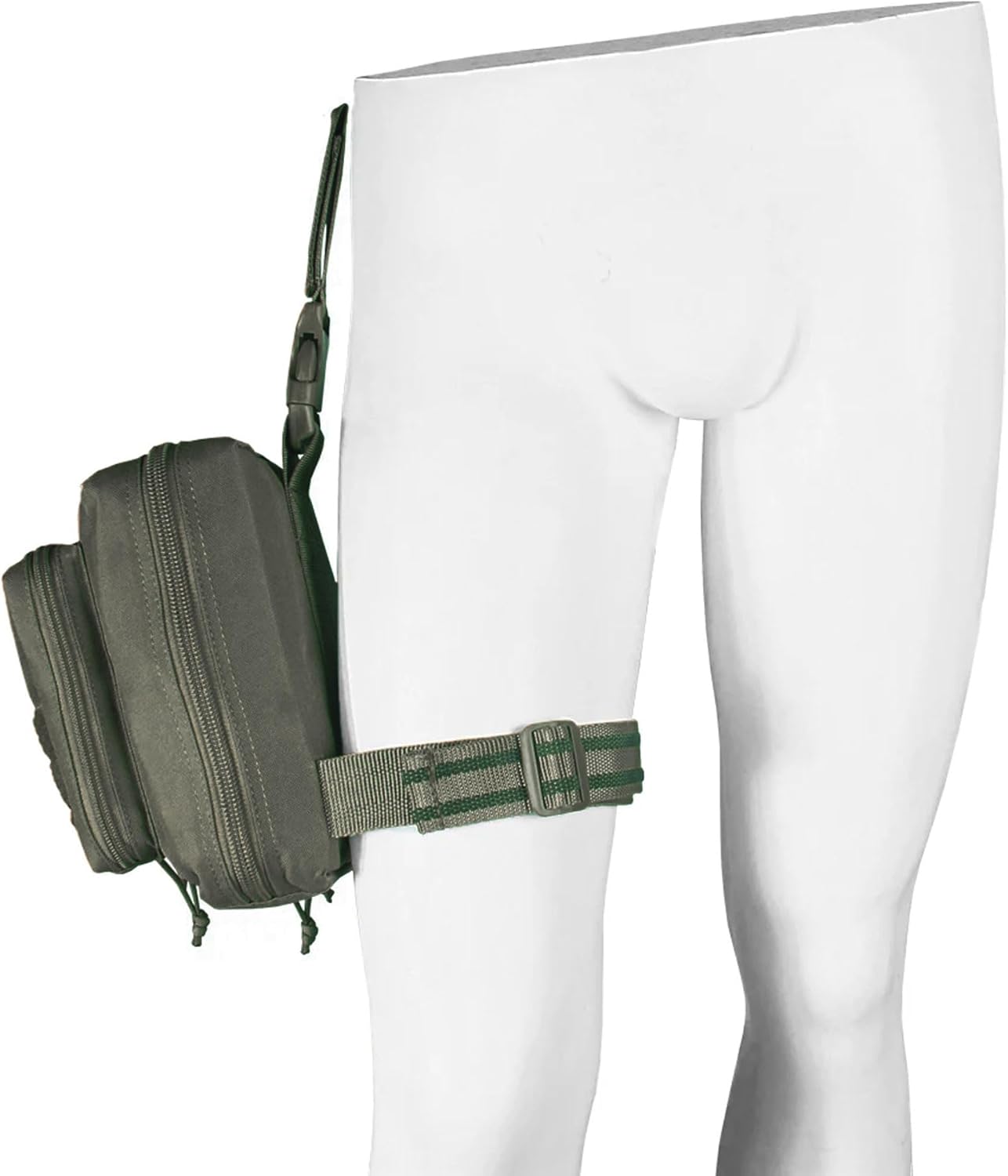 FOX OUTDOOR PRODUCTS Drop Leg First Responder System Pouch - Tactical Thigh & Belt Attach Accessory with Elastic Loops & Additional Rip Away Pouch