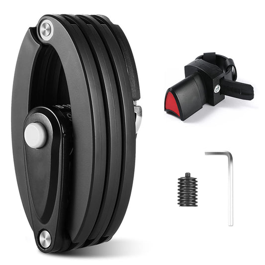 kingsea Bike Foldable Lock, 4-Digit Anti Theft Combination Bicycle Lock,2.8 FT(85CM) Strong Bicycle Locks, Security Level 6 Heavy Duty Compact Folding Bike Lock,Bicycle Chain Lock with Bracket