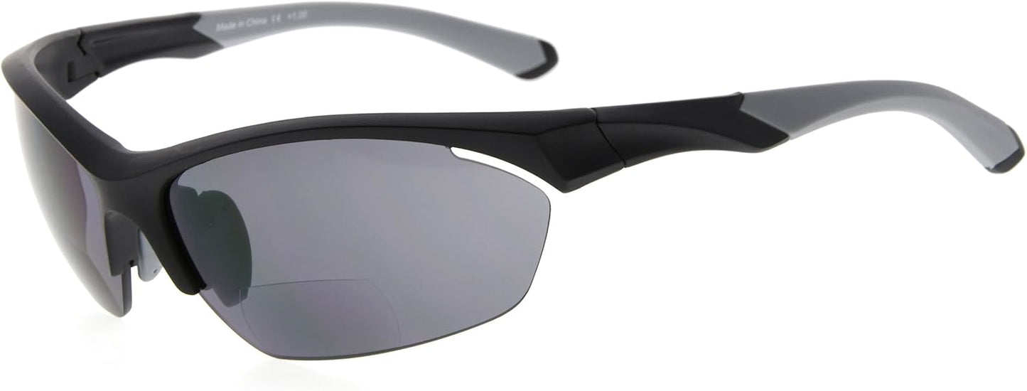 Eyekepper TR90 Frame Bifocal Sports Sunglasses Baseball Running Fishing Driving Golf Softball Hiking Sunshine Readers
