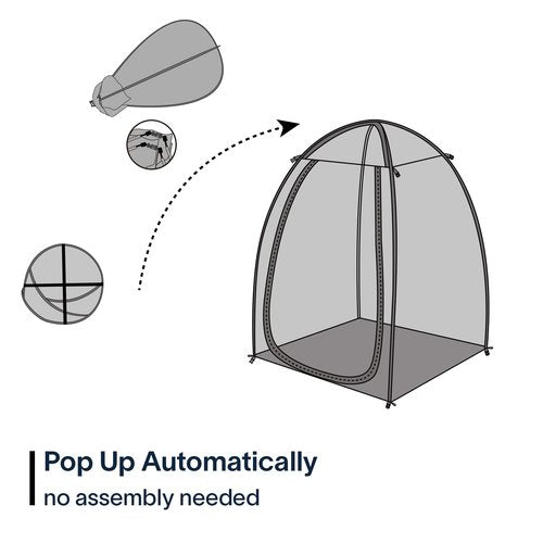 TopGold Pop-Up Sports Tent, Transparent Bubble Tent for Winter Sports,50"x50"x64"