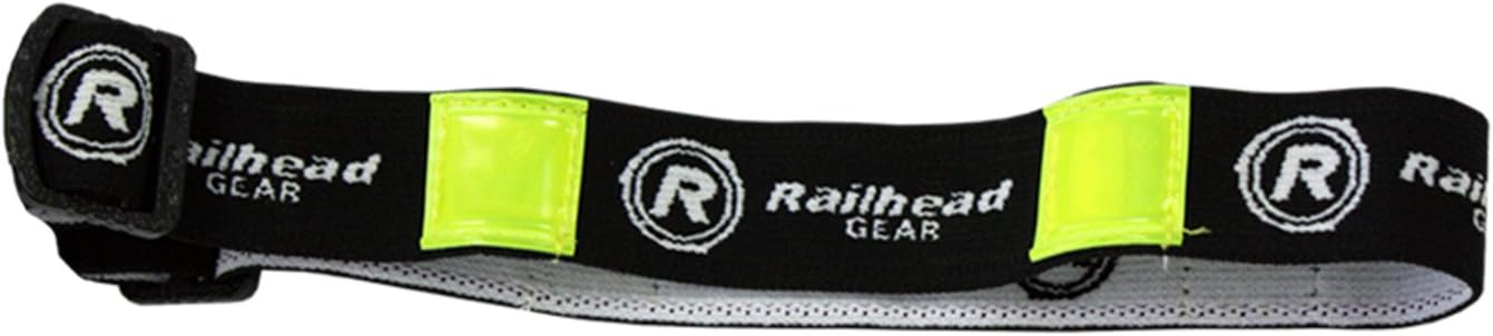 Railhead Gear LED Lightweight Headlamp, Battery Powered Industrial 200 Lumen Light with Strap for Adults with 3 Modes, KE-HL100