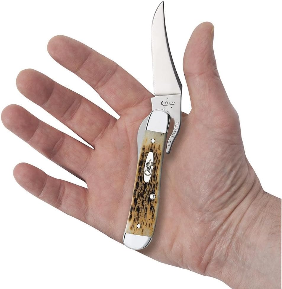Case WR XX Pocket Knife Burnt 6.5 Bonestag Russlock Item #65303 - (6.51953L SS) - Length Closed: 4 1/4 Inches