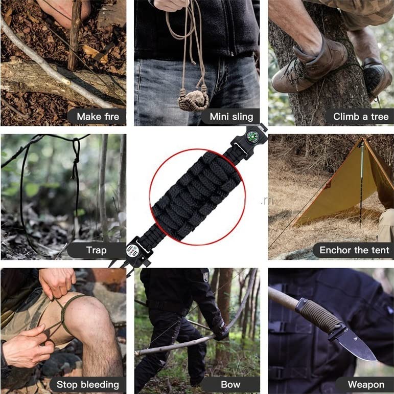 GALAXYLENSE Galaxy 251 Pcs First Aid Kits For Survival Emergency Trauma Military Tactical Medical Hunting Camping Hiking Fishing IFAK EMT Bag (Survival Bracelet Black)