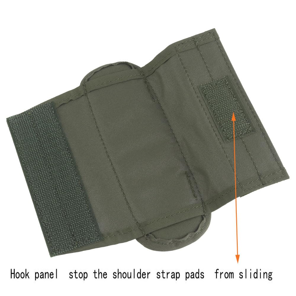 Hdlsina 2 Pack Tactical Vest Shoulder Pads Breathable Universal Shoulder Strap Pad for JPC Tactical Vest (Green)