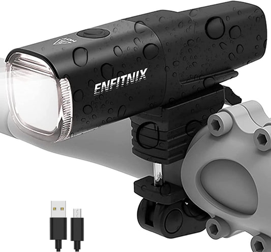Navi 800 Smart Bike Light, Auto On/Off, 3350 mAh USB Type-C Rechargeable Bicycle Front Lamp, 800 Lumen Multi-Mode Super Bright LED Bike Headlight, IPX6 Waterproof, Aluminum Frame, 5 Light Modes.