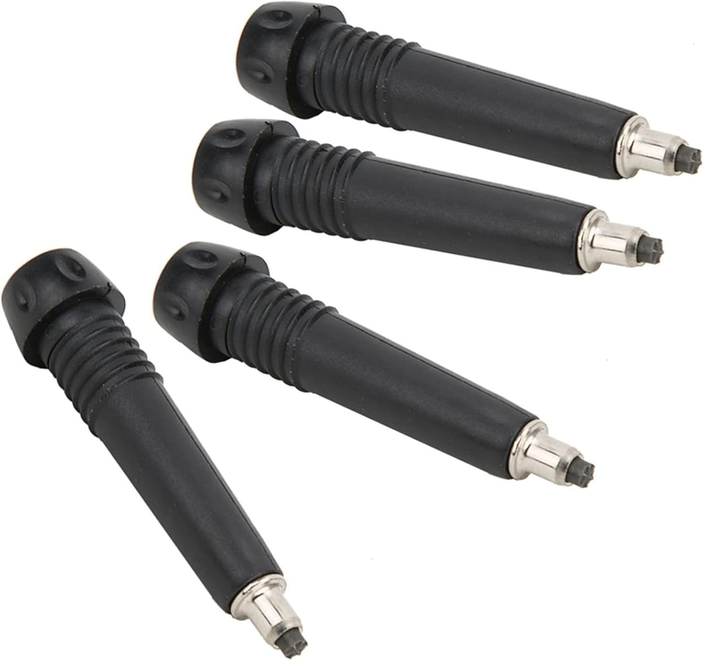 Alomejor 4-Pack Tungsten Carbide Trekking Pole Tips Replacement for Hiking Walking Sticks - Black Tips for Camping Outdoor Adventures