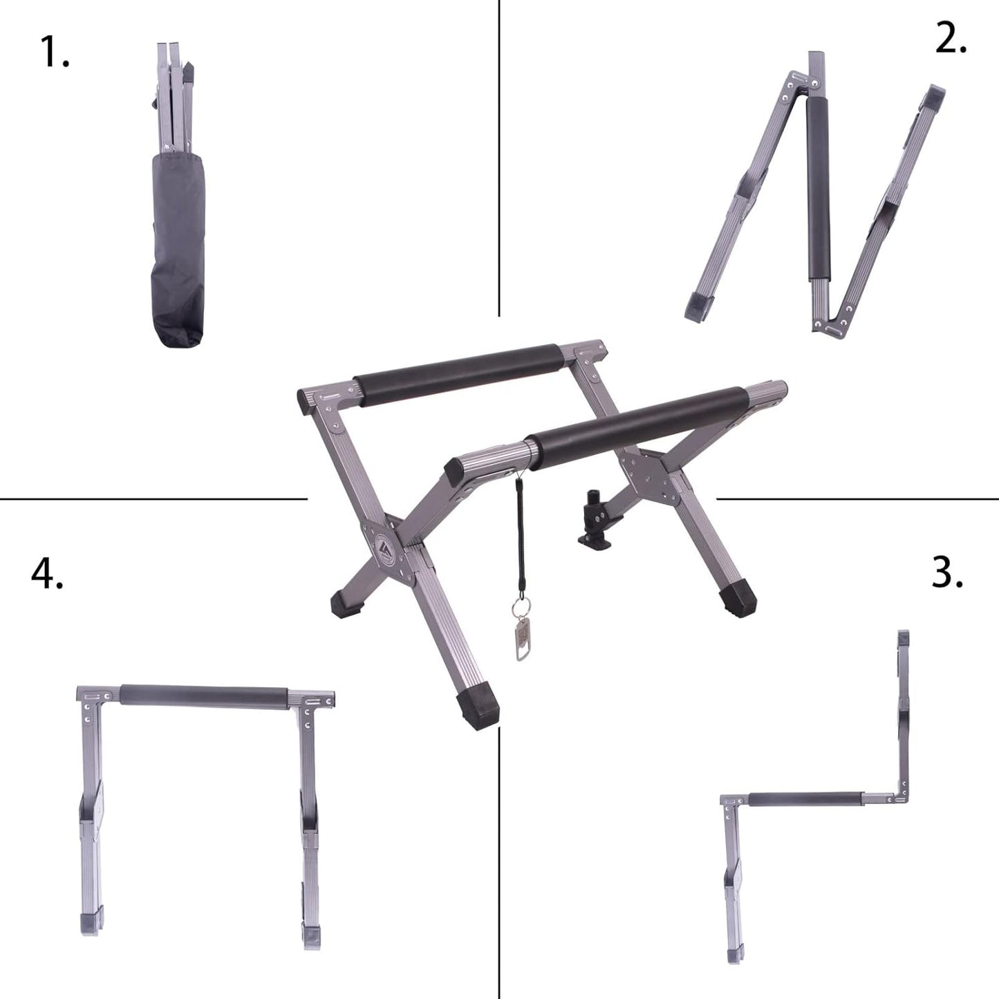 Ablazer Folding Cooler Stand with Carry Bag, Anti-Slip for Camping Hiking BBQ Cooking Picnic Outdoor, Light Weight Foldable Fridge Ice Box Holder