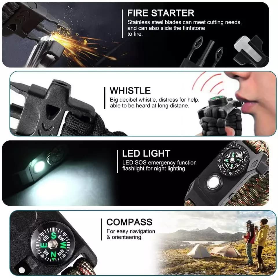 GALAXYLENSE Galaxy 251 Pcs First Aid Kits For Survival Emergency Trauma Military Tactical Medical Hunting Camping Hiking Fishing IFAK EMT Bag (Survival Bracelet Black)