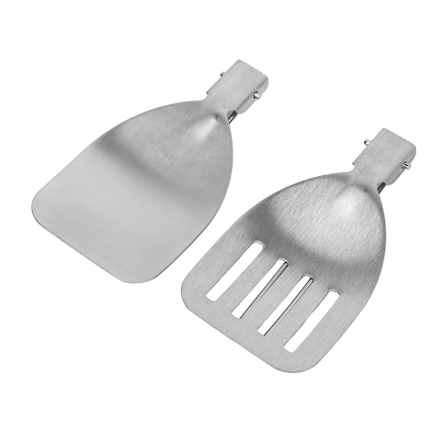 Foldable Spatula,304 Stainless Steel Turner Latch Design Cooking Spatulas Folding Frying Pan Spatula for Outdoor Camping Picnic Equipment,2 Pack