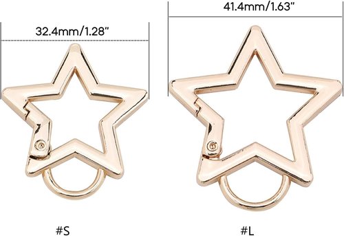 Silver Star Shaped Stainless Steel Keychain Clip Carabiner Snap Hook Holder Star Carabiner Hook Clip Key Holder Carabiner Clip Keychain Carabiners for Keys and Wallet Accessory