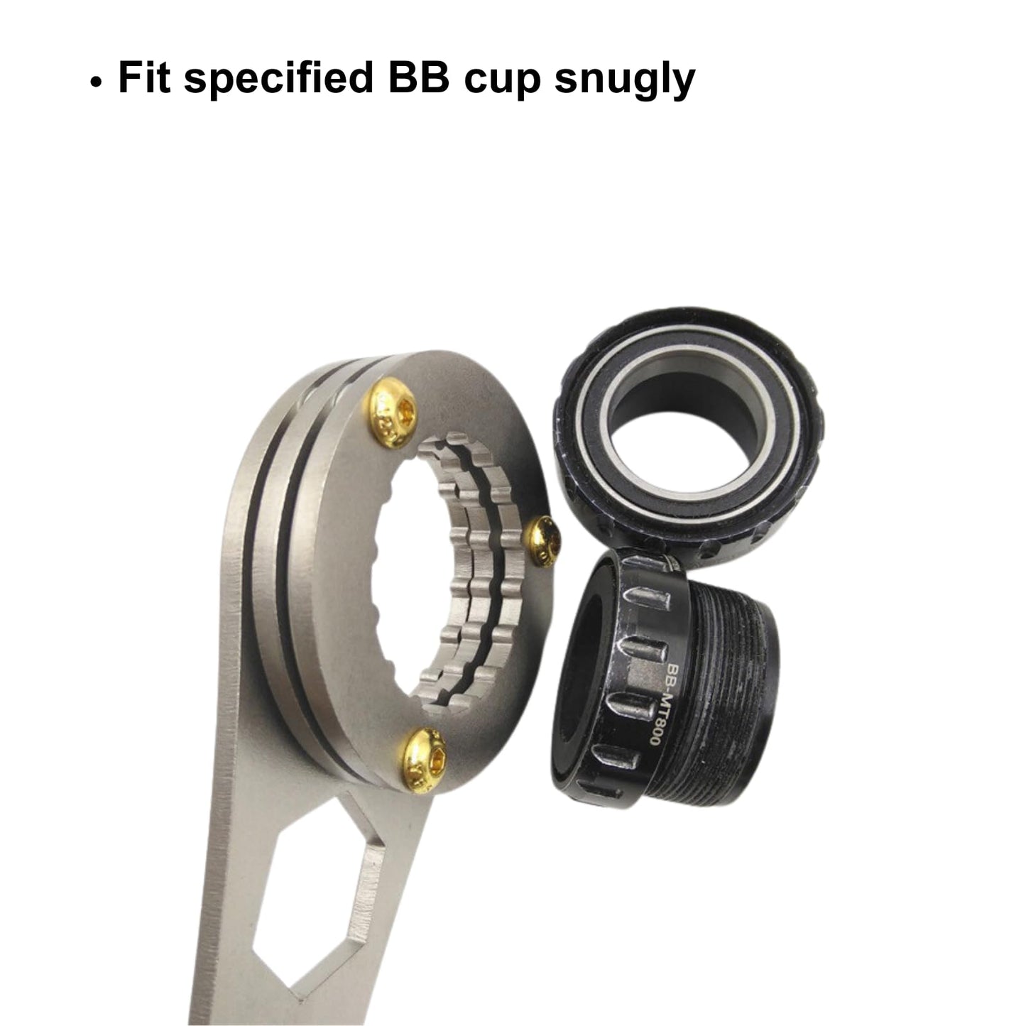 Juscycling 3in1 Bottom Bracket Tool for 16-Notch 39, 41, 44mm OD Threaded BB, Compatible with Shimano Hollowtech/XTR/Dura Ace/Ultegra/SM-BBR60/BB-MT800, SRAM Truvativ, Campagolo and Many Other Brands