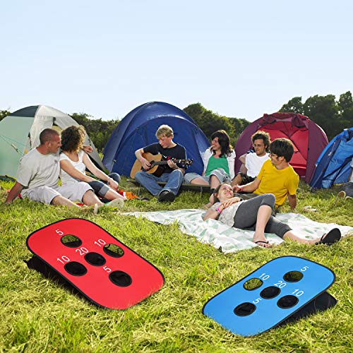 G4Free Portable Collapsible Cornhole Game Set - Red & Blue - Beach & Outdoor Games