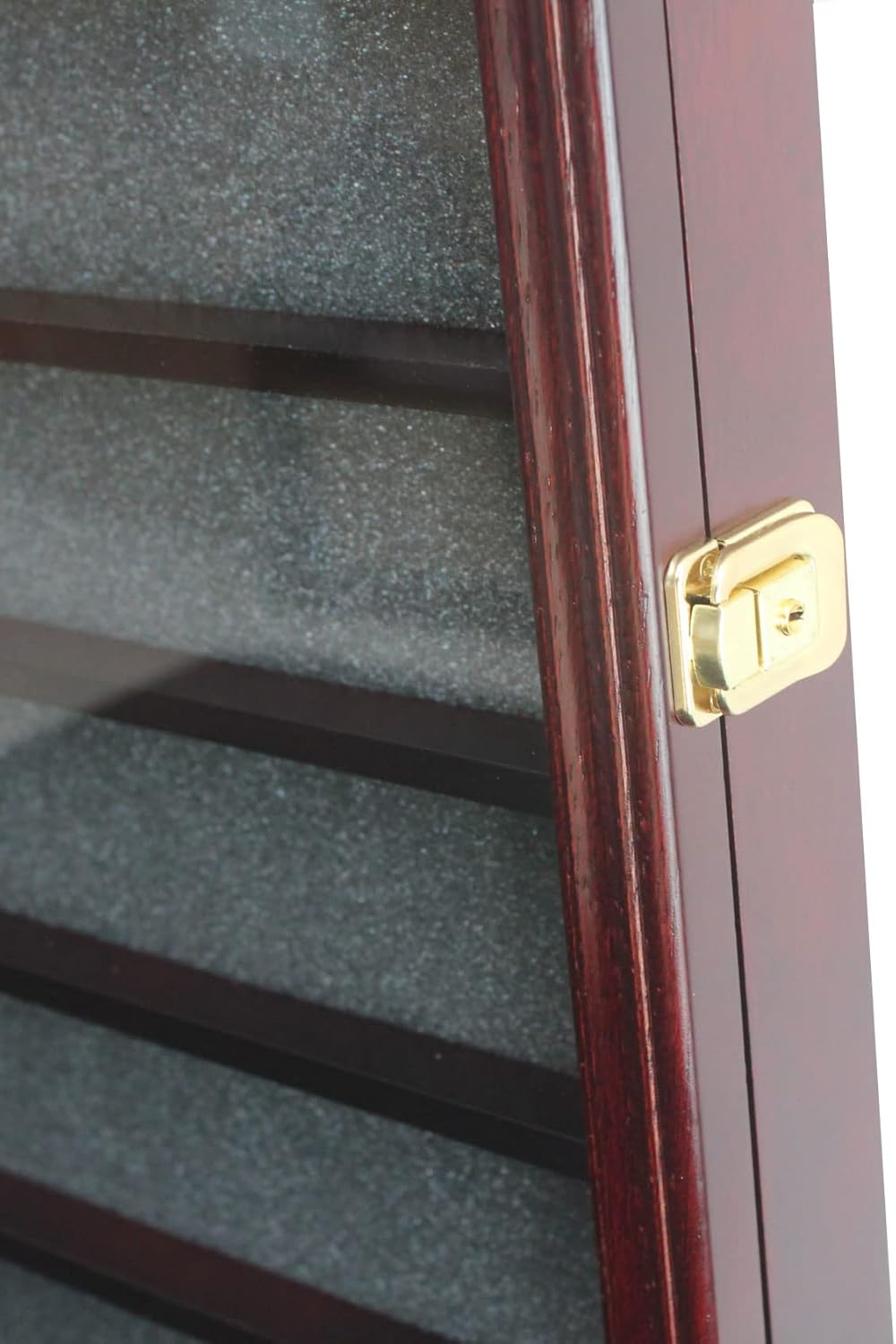 30 Lighters Display Case Wall Cabinet Compatible with Zippo Lighters Military Sport Collectible Match Book Black Frame