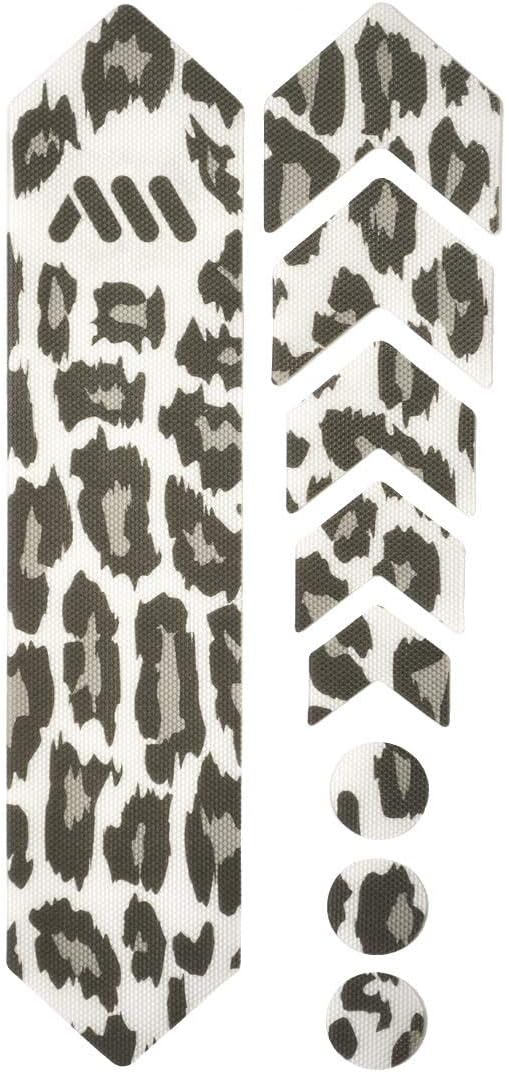 All Mountain Style Bike Frame Protector Universal Fit - 9-Piece Set for Down Tube, Chainstay, Cable Wear, High-Impact Honeycomb PVC to Protect Your Bike from Scratches, Chips and Dings