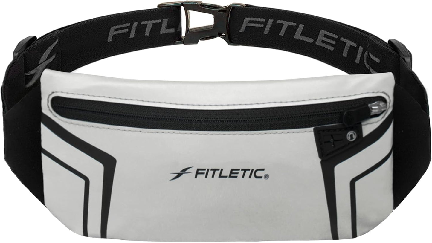 Fitletic Modern Sports Running Belt For Men & Women – Water Resistant Pouch - Fits All Smart Phones- Lightweight, Low Profile Design –Lycra Coated With Inner Card Organizer Pocket