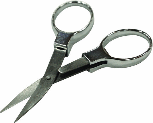 UST Folding Scissors with Stainless Steel Blades, Compact Design and Easy Operation for Camping, Hiking, Emergency and Outdoor Survival, Silver