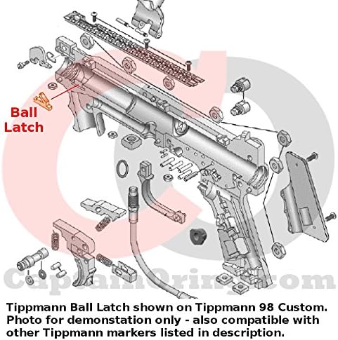 Captain O-Ring – Replacement Ball Detent Latch for Tippmann 98, A5, X7 FA-18 Ball Keeper (Select Pack Qty)