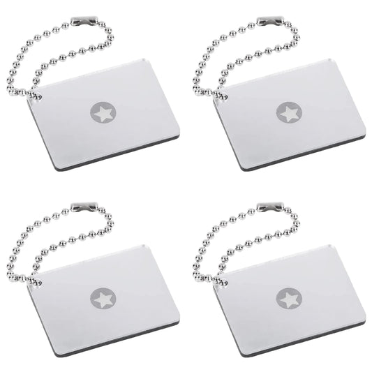 4 PCS Signal Mirror Survival, Camping Mirror Outdoor Multifunctional Signal Emergency Mirror Reflective Mirror Survival Help Signal Mirror Rescue Mirrors for Hiking Camping Backpacking Marine Signal