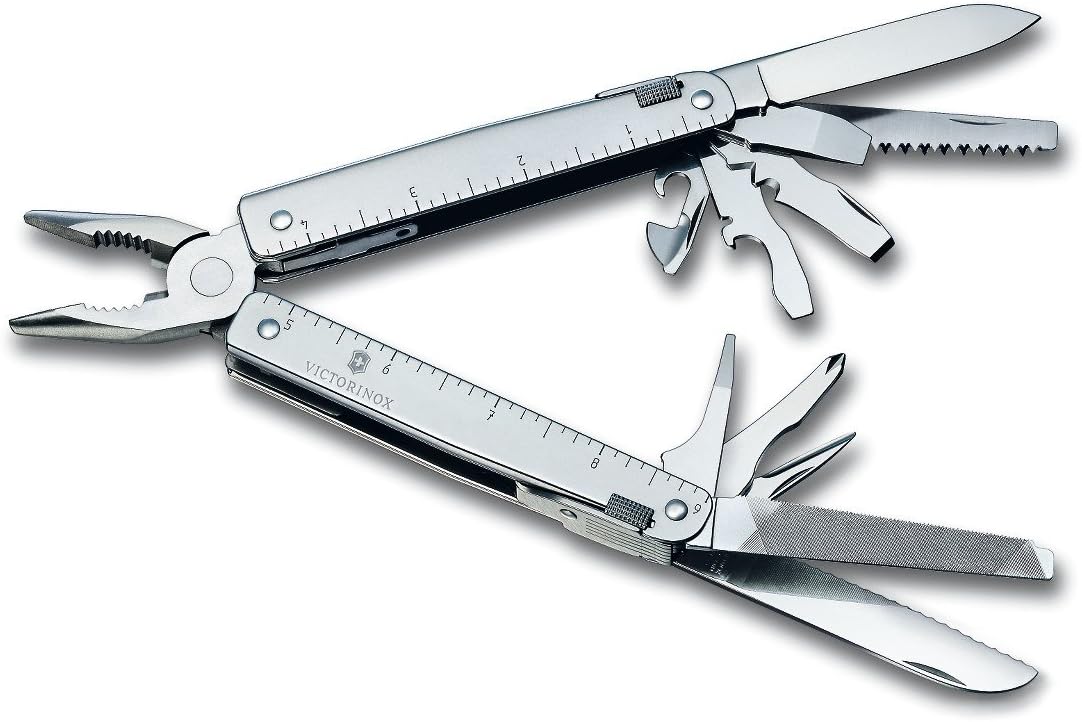 Victorinox Swiss Army Swisstool with Nylon Pouch Stainless Steel, 115mm