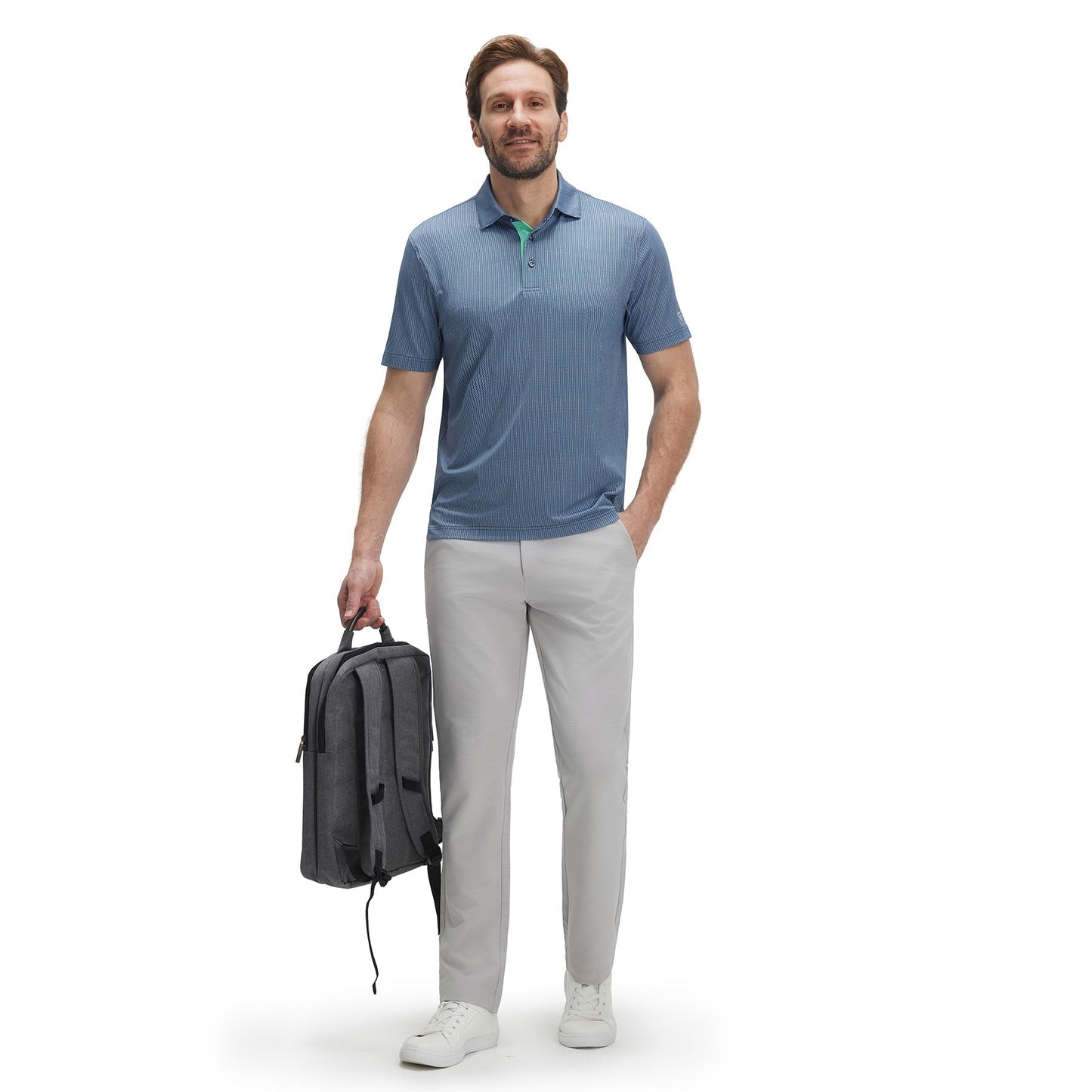 M MAELREG Golf Shirts for Men Dry Fit Print Patterns Performance Moisture Wicking Mens Polo Shirts Short Sleeve