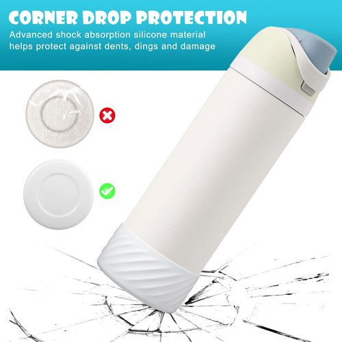 Silicone Boot for Owala 40 OZ Water Bottle, Boots Protector Sleeve Cover Bottom Bumper compatible with FreeSip Owala Water Bottles (Clear, 9 CM Boot Fits Owala 40 OZ Bottle)