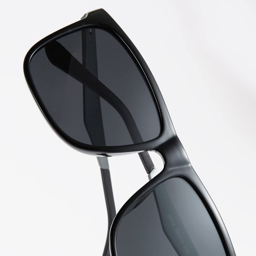 Cyxus Polarized Sunglasses Men Spring Hinges Metal Frame UV400 Protection Square Sun Glasses 1074