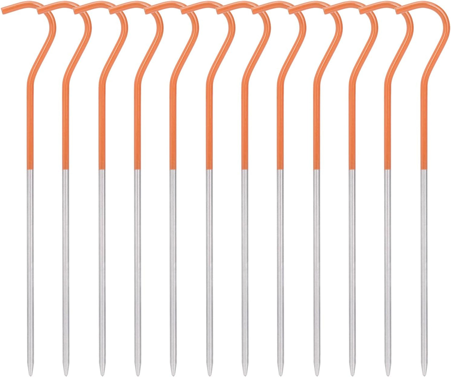 iBasingo 12pcs/lot Titanium Alloy Pegs Outdoor Camping Tent Stakes Portable Elbow Grass Tent Nail A-Ti4001P