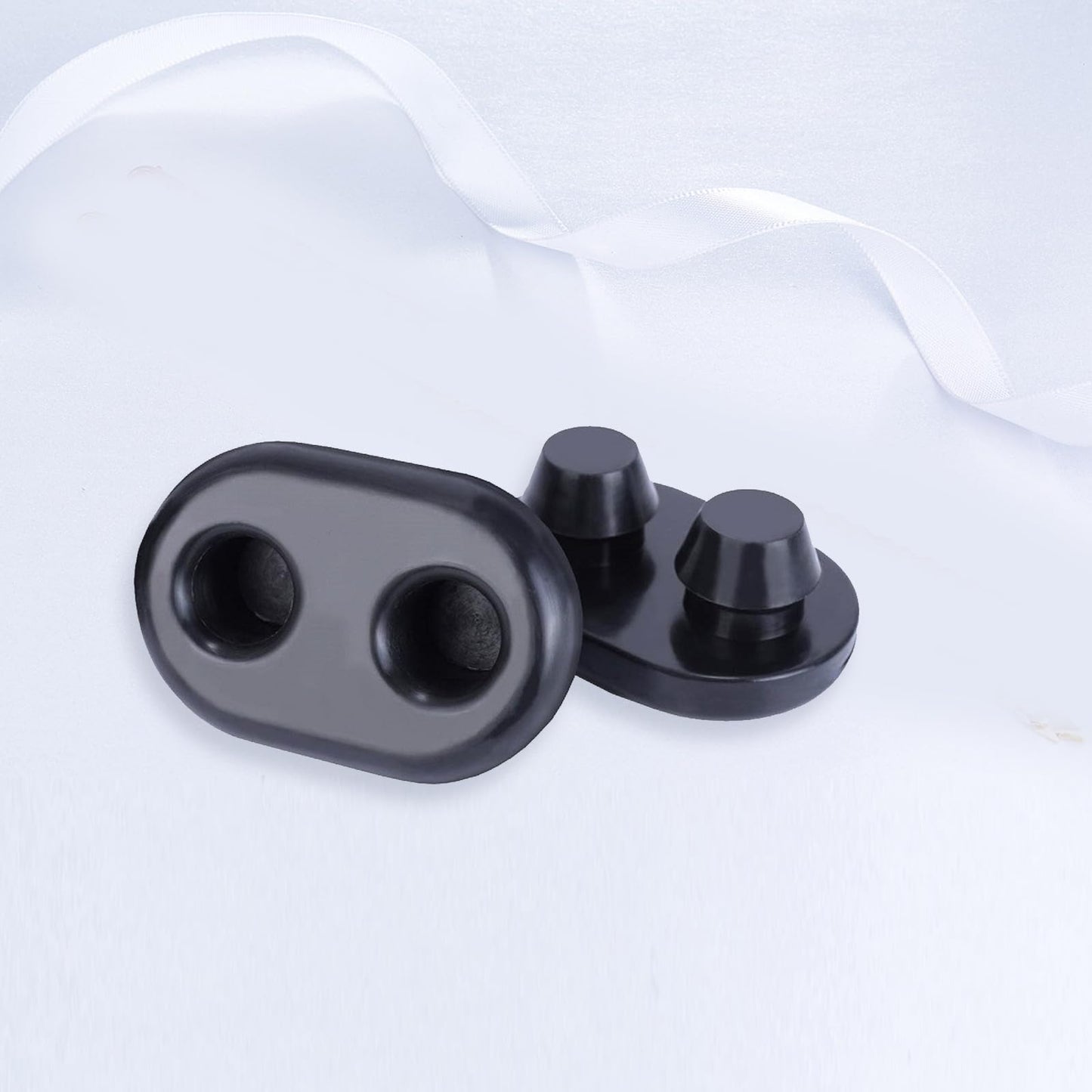 EVKILKJS 2PCS Cooler Feet,Non-Slip Rubber Cooler Feet Replacement,Compatible with YETI and RTIC Coolers 45qt 65qt 110qt 145qt,Durable Thickened Rubber Feet Prevent Sliding Protective Cooler