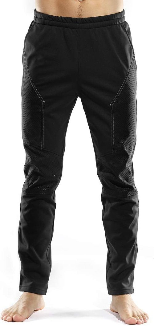Men's Windproof Fleece-Lined Winter Cycling Pants | Outdoor Sports Sweatpants