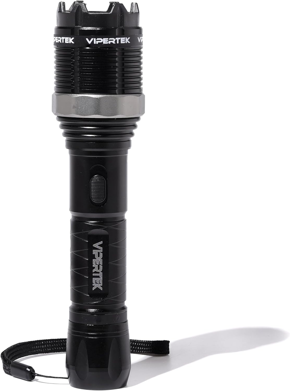 VIPERTEK VTS-T01 Aluminum Stun Gun for Self Defense Rechargeable with LED Flashlight