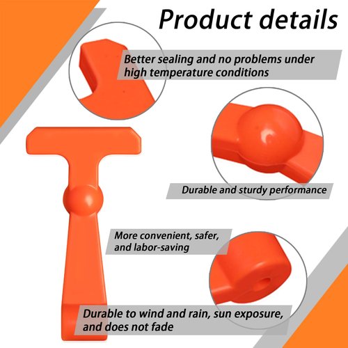 Ciuouient 4 Pack Upgrade Heavy Duty Cooler Latches Cooler Latches Replacement Compatible with YETI &RTIC Coolers (Orange)