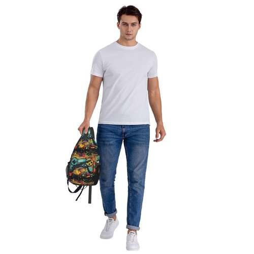 Betyiwling Game Sling Backpack Unisex Crossbody Chest Bag Shoulder Chest Bag For Women Men Hiking Travel