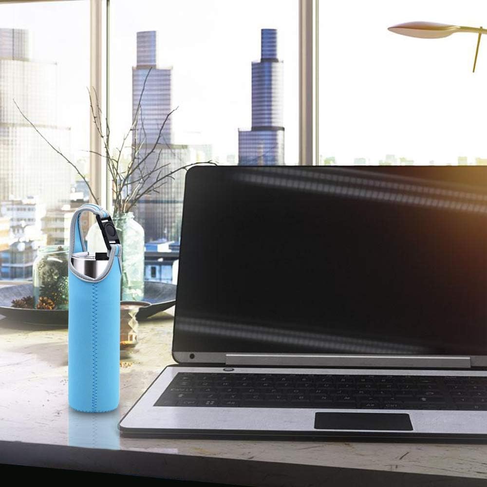 4 Pack,DanziX Neoprene Sleeve Bottle Cup Carrier Pouch,Fit for All 16oz-21oz Portable Sport Water Bottle-Black,Blue, Pink,Purple