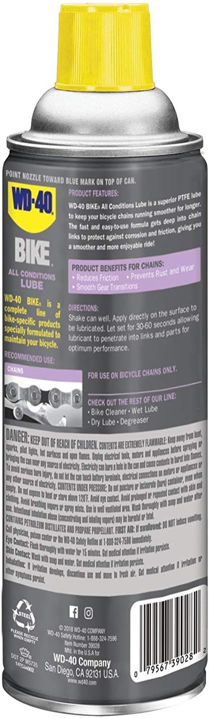 WD-40 Specialist Bike Chain Lube - 6 OZ | Premium Lubricant for Smooth Cycling
