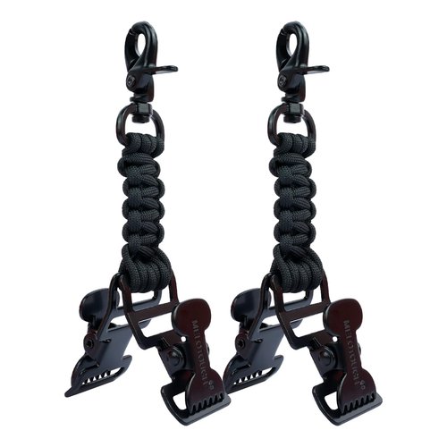 MELOTOUGH Tactical Glove Clip Work Glove Holder with 2 Alligator Clips for Tool Belt,Tactical Bag,Outdoor Accessory(Black 2pcs)