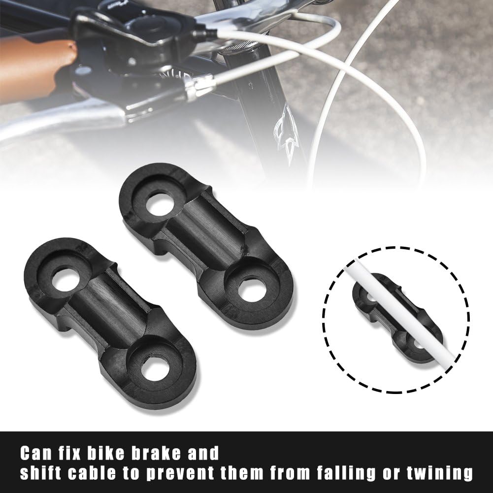Aluminum Alloy Bike Cable Clip, Durable Design, Black, Motorcycle Cable Clips, Lightweight, 2.5 x 0.98 inches, for Bikes, Motorcycles, and Outdoor Adventures