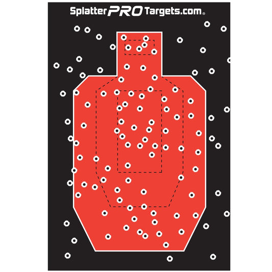 IPSC Style Splatter Targets, 12x18. Shots Burst with a Bright Splatter Upon Impact. Instantly See Your Hits and Misses!