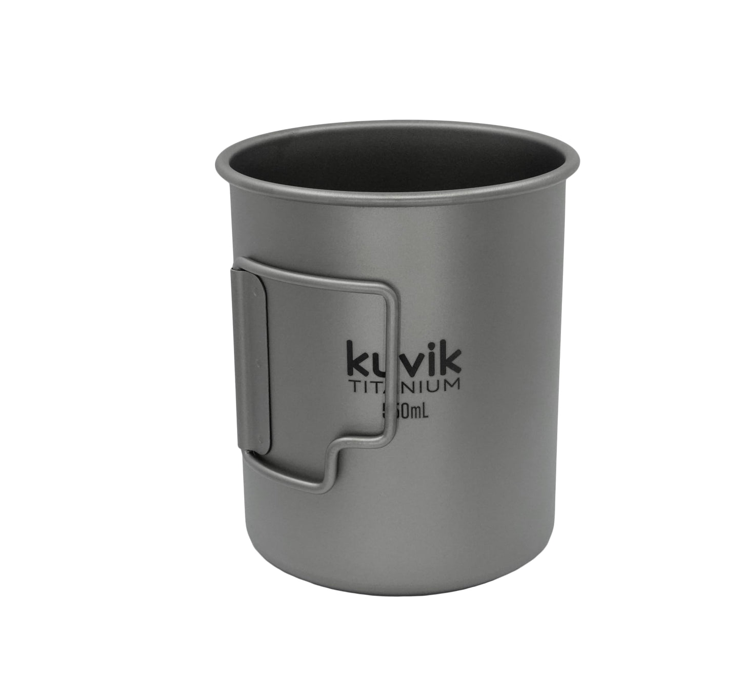 Kuvik Titanium Cup with Lid 550ml (18.6 oz) - Ultralight and Compact Pot for Backpacking, Camping, and Survival