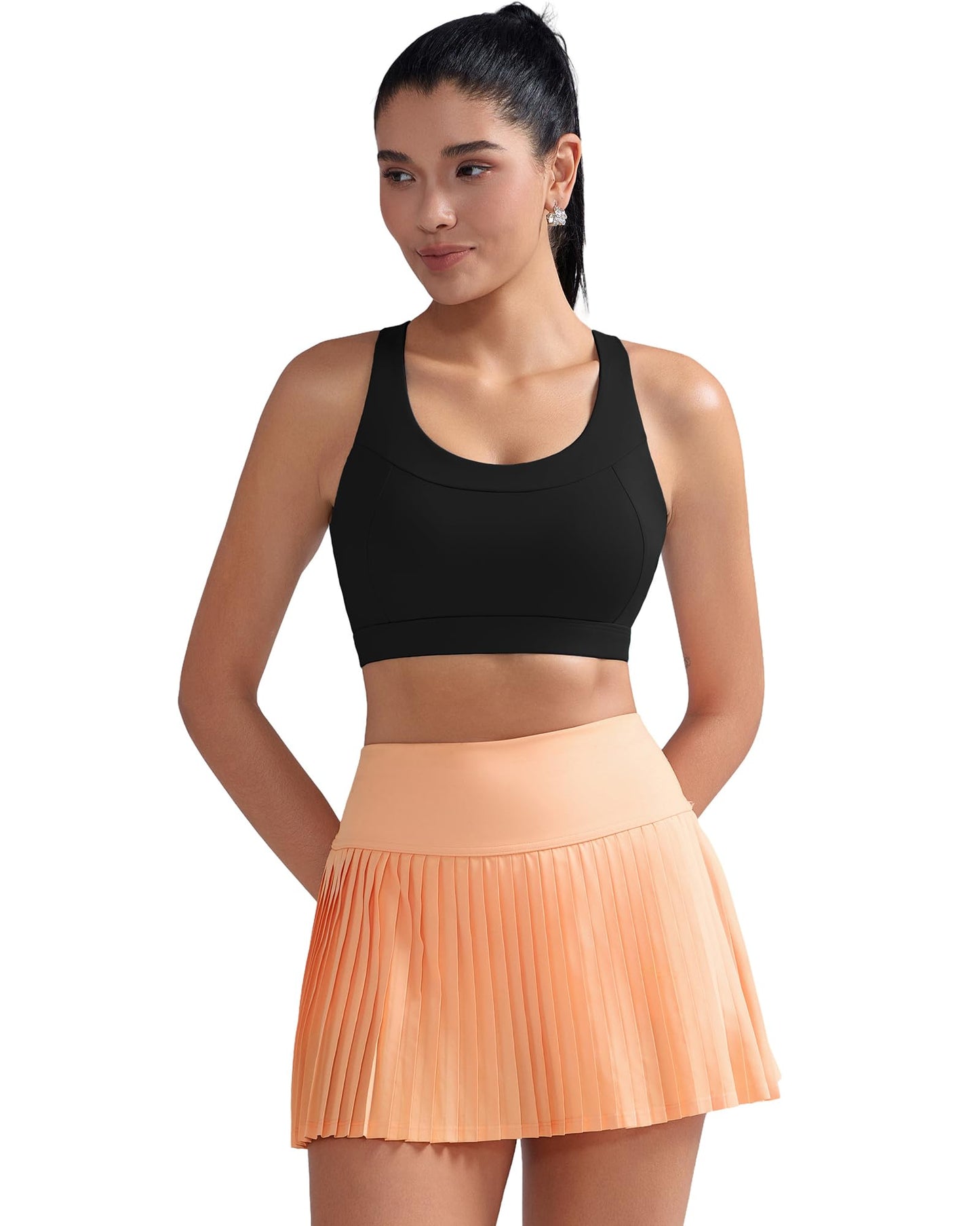 RUNNING GIRL Sports Bras for Women High Support,Racerback Supportive Molded Cup Sports Bra with Sewn in Pads