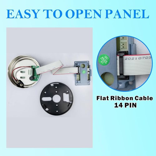 Electronic Gun Safe Lock Replacement, Zinc Alloy Keypad Gun Safe Lock with Solenoid Access,14 Ribbon Cable Motherboard & Reset Button Lock Set Chrome