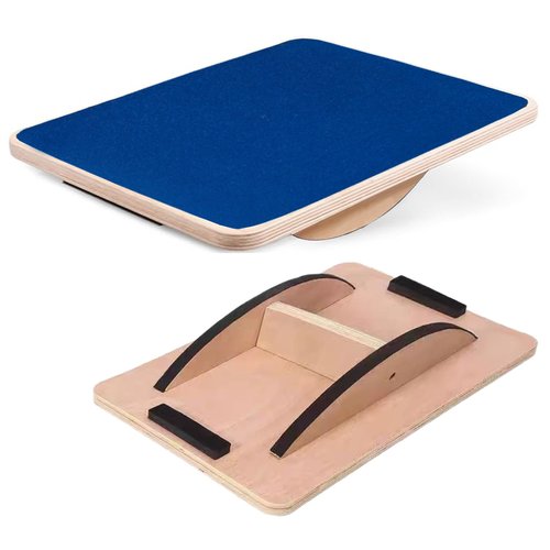 Non-Slip Wood Wobble Exercise Balance Board,up to 350 Ibs for Coordination Skills Obstacle Courses Sensory Toys for Kids and Adult,Professional Rocker Balance Board for Physical Therapy,Indoor or