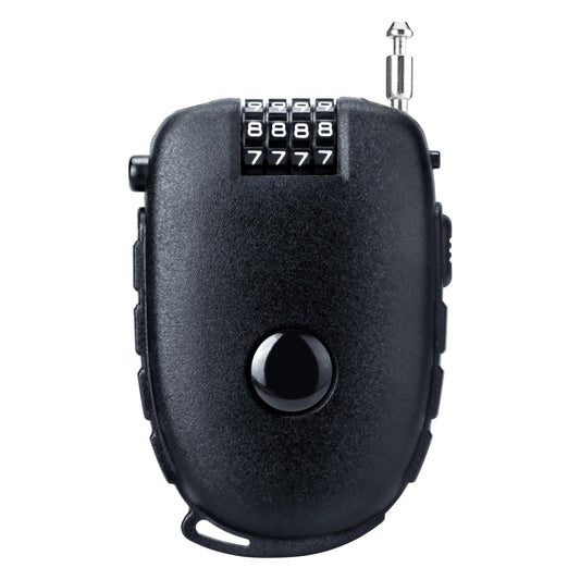 JAGASOL Motorcycle Helmet Lock, 4 Digit Combination 27.5 Inch Retractable Cable Lock for Snowboard, Bike Luggage Backpack Scooter Suitcase Ski, Small Multi-Function Secure Lock for Travel, Black