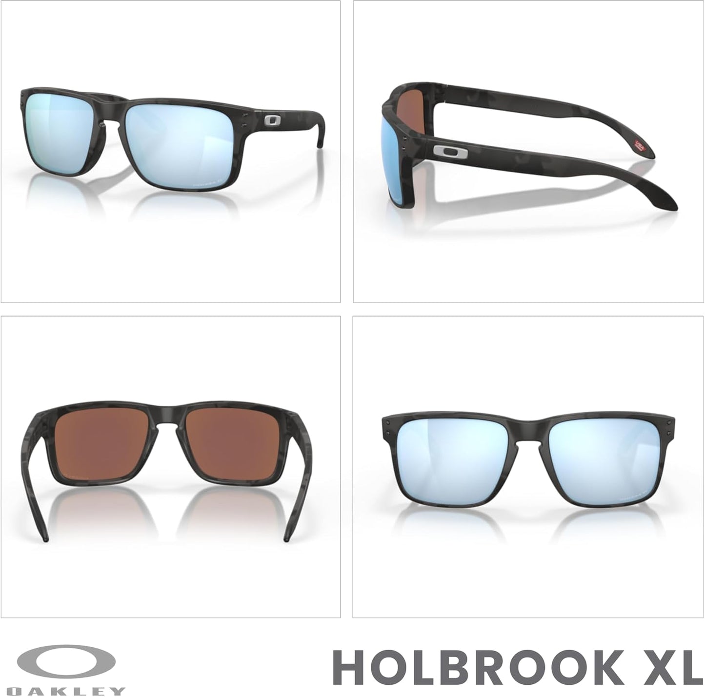 OAKLEY Holbrook OO9102 Square Sunglasses for Men+ Bundle Accessory Leash Kit, Microfiber Pouch