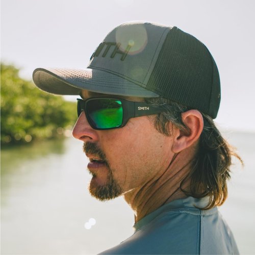 SMITH Optics Hookset Sunglasses – Sports Active Sunglasses for Fishing & More – For Men & Women – Matte Black + Low Light Yellow ChromaPop Glass Polarized Lenses