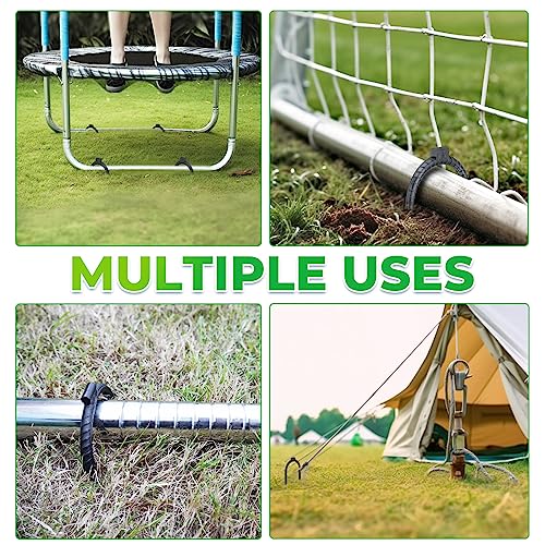 Heavy Duty Rebar Wind Stakes for Trampolines - 10x3 Inch Ground Anchors