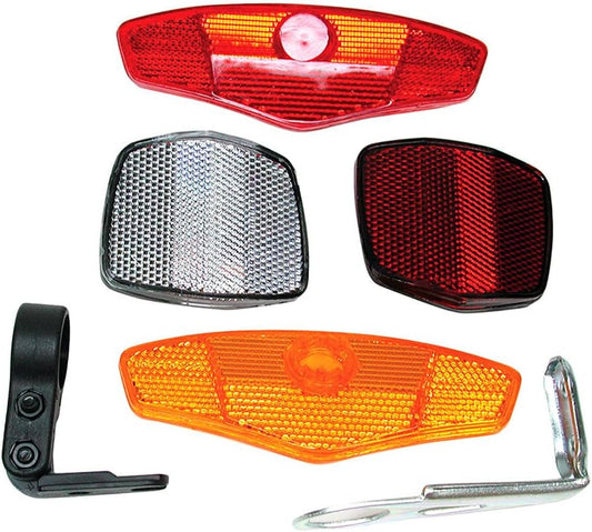 Sunlite 4 Piece Bicycle Reflector Set with Brackets
