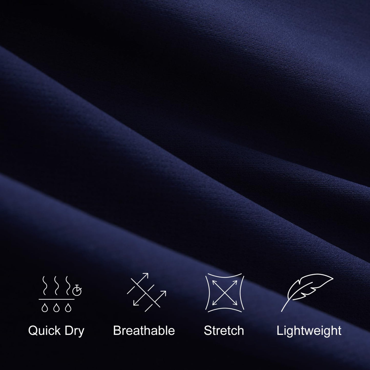 M MAELREG Polo Shirts for Men Dry Fit Moisture Wicking Solid Performance Casual Sport Mens Golf Shirts Short Sleeve Navy
