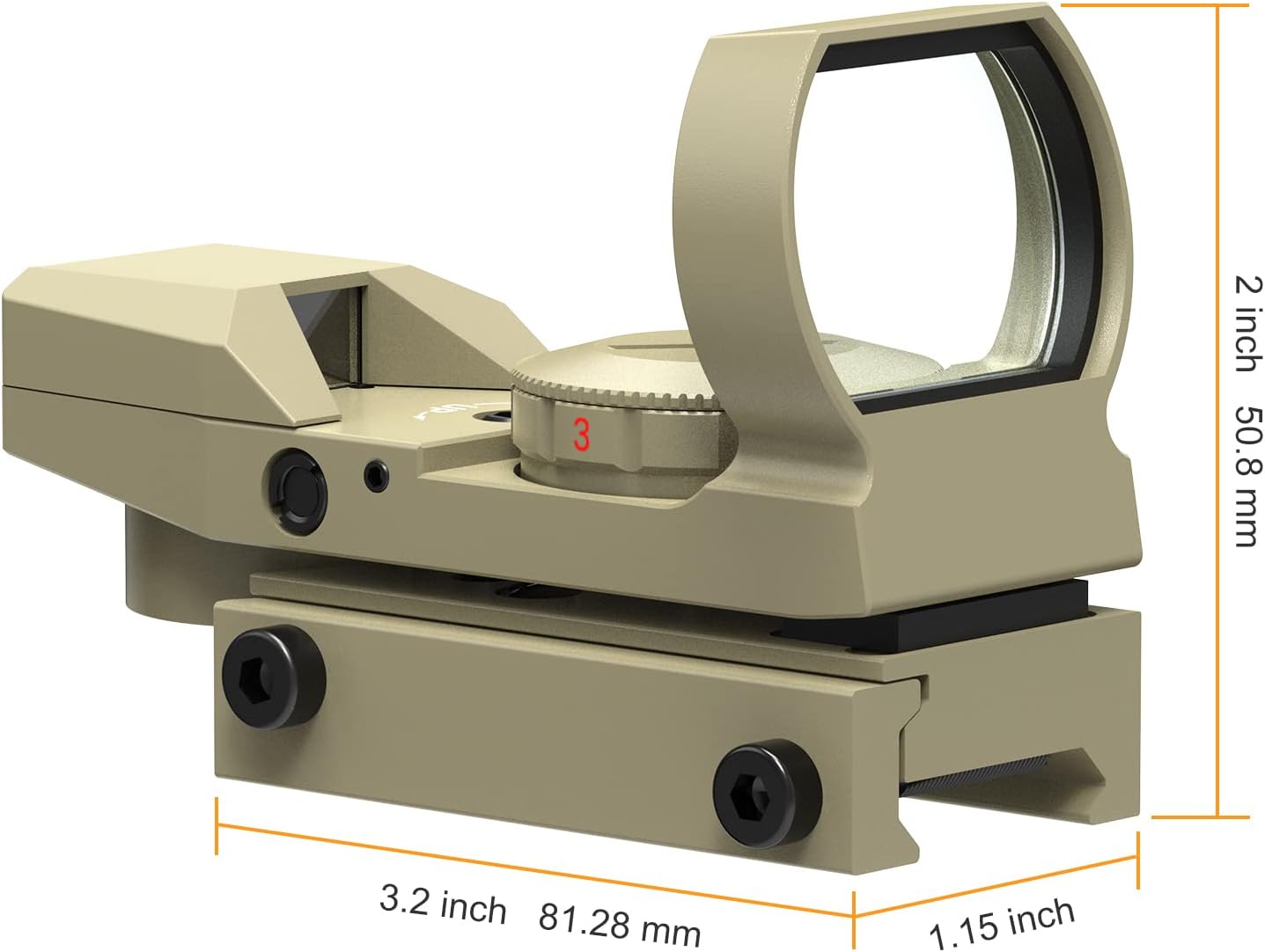 Feyachi Reflex Sight - Adjustable Reticle (4 Styles) Both Red and Green in one Sight!