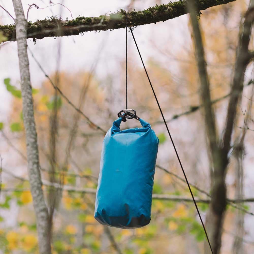 GEAR AID 325 Paracord and Carabiner, Utility Cord for Camping and Hiking, Black, 50 ft